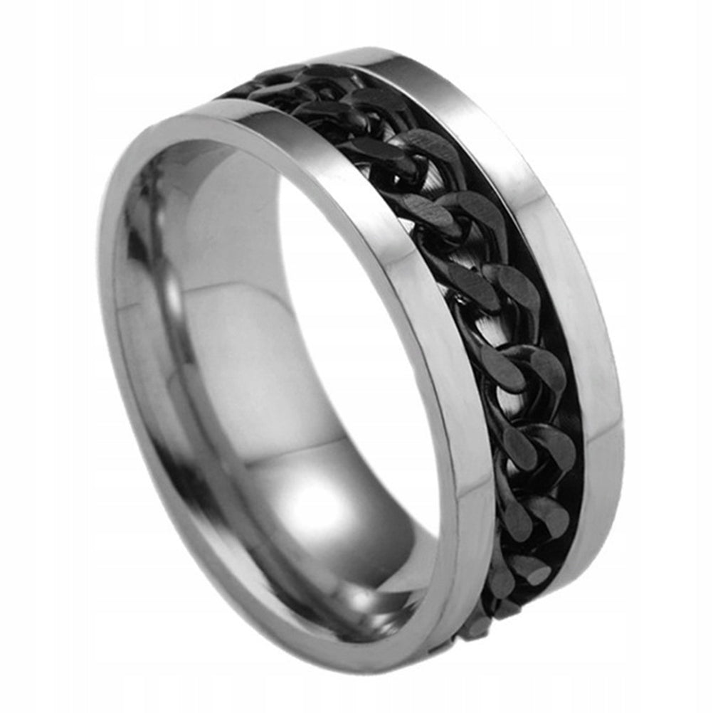 Ringora Stylish Chain Spinner Ring for Men | Bold & Modern Design